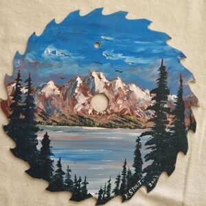 Scenic Hand Painted 6.5inch Circular Power Saw Blade